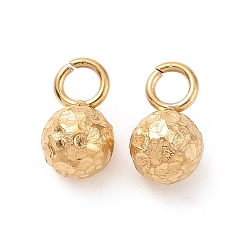 Золотой Ионное покрытие (ip) 304 брелоки из нержавеющей стали, круглые, золотые, 7x4 мм, отверстие : 1.6 мм