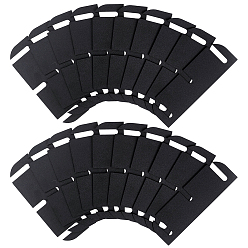 Negro Calzas de plástico para bisagras de puertas, negro, 89x29x1 mm