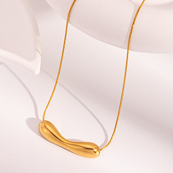 Золотой Элегантные 304 подвески из нержавеющей стали в форме арахиса, золотые, 15.75 дюйм (40 см)