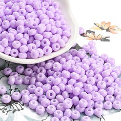 Лиловый Стеклянные бусины с имитацией нефрита, блеск, спекающийся лак, круглые, сирень, 5.5x3.5 мм, отверстие : 1.5 мм