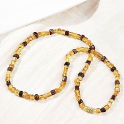 Янтарный Натуральные янтарные бисера ожерелья, с медными застежками, 19.69 дюйм (50 см)