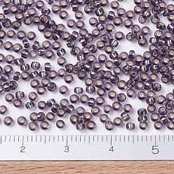 (RR24) Silverlined Amethyst MIYUKI Round Rocailles Beads, Japanese Seed Beads, 11/0, (RR24) Silverlined Amethyst, 11/0, 2x1.3mm, Hole: 0.8mm, about 5500pcs/50g
