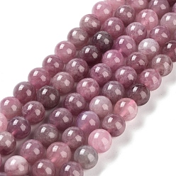Розовый Кварц Природного розового кварца нитей бисера, круглые, 10~10.5 мм, отверстие : 1 мм, около 37 шт / нитка, 15.04~15.20'' (38.2~38.4 см)