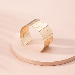 Золотой Браслеты-манжеты из сплава в европейском стиле для женщин, золотые, внутренний диаметр: 2~2-3/8 дюйм (5~6 см)