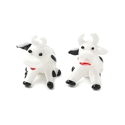 (52) Непрозрачная лаванда Украшения для дома в виде коровы, украшения ручной работы дисплея бусины, разноцветные, 20~24x17.5~20x20.5~25.5 мм