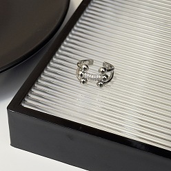 Круглые Регулируемые манжеты из сплава и страз, платина, круглые, внутренний диаметр: 15~20 мм