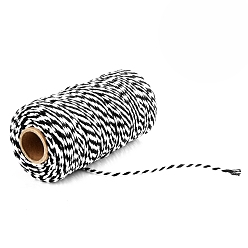 Черный 100м макраме 2многослойная хлопковая тесьма, с катушкой, круглые, чёрные, 2 мм, около 109.36 ярдов (100 м) / рулон