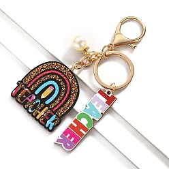 Радуга Деревянные брелки на день учителя, украшения для сумок и кошельков, радуга, 12x4 см