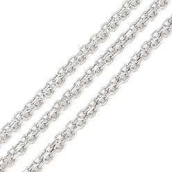 Нержавеющая Сталь Цвет 304 двухслойные кабельные цепи из нержавеющей стали, пайки, с катушкой, цвет нержавеющей стали, 2x1 мм