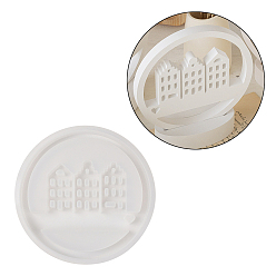Круглые Силиконовая форма, изготовление изделий из эпоксидной смолы, подсвечник, белые, круглые, 195x17 мм