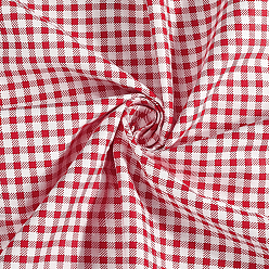 Red Tartan Cotton Fabric, Clothing Accessories, Red, 1600~1632x0.2mm, 1m/pc