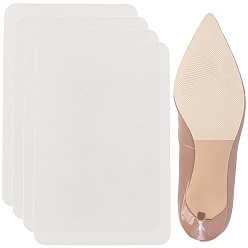 Белый 4шт. ремонт подошв обуви, замена силиконовой подошвы, самоклеящиеся противоскользящие накладки на подошву обуви, прямоугольные, белые, 149x98x1 мм