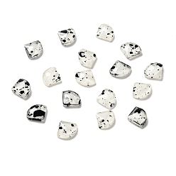 Clear Spot Pattern Resin Cabochons, Nail Art Decoration Accessories, Fan, Clear, 6x7x2mm