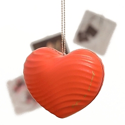 Orange Red Iron Candy Box, Heart Candy Box, Orange Red, 10x8x6cm