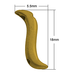 Antique Golden Alloy Spacer Bars, Cadmium Fre & Nickel Free e & Lead Free, Antique Golden, 18x5.5x2mm, Hole, 1mm