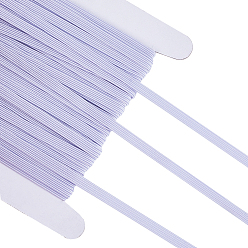 Белый Эластичный шнур, с полиэфиром снаружи и резиной внутри, плоский, белые, 6 мм, около 31.18~32.81 ярдов (28.5~30 м)