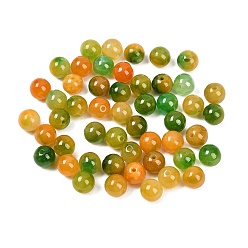 (52) Непрозрачная лаванда Натуральные бирманские нефритовые бусины, окрашенные в различные цвета., круглые, половине просверлил, разноцветные, 8 мм, отверстие : 1.2 мм