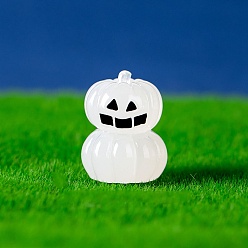 Тыква Светящиеся фигурки из смолы на тему Хэллоуина, светящиеся в темноте украшения дисплея, тыква, 26x20 мм