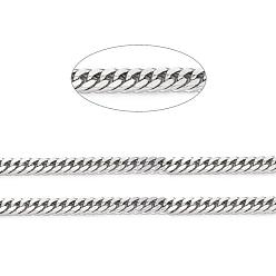 Stainless Steel Color Tarnish Resistant 304 Stainless Steel Cuban Link Chains, Chunky Curb Chains, Diamond Cut Chains, with Spool, Unwelded, Faceted, Stainless Steel Color, 12.5mm, 16.4 Feet(5m)/bag