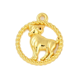 Овен Подвески из сплава «двенадцать созвездий», Овен, 22.5x19x2.5 мм, отверстие : 1.8 мм