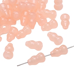 Розовый 15шт стеклянные бусины из искусственного нефрита, туманная роза, 14x8 мм, отверстие : 1 мм
