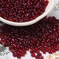 Орхидея Спрей роспись стекла бисер, арахис, сиреневые, 4~5x2~2.5x2~2.5 мм, отверстие : 0.8~0.9 мм, Около 8500 шт / фунт