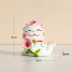 Белый Симпатичные фигурки счастливчиков из смолы, для украшения рабочего стола домашнего офиса, белые, 50x30x60 мм