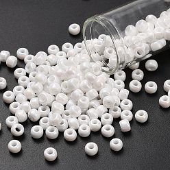 (401) Opaque AB White Тохо 3/0 круглые бусины, японский бисер, (401) непрозрачный ab white, 5.5 мм, отверстие : 1.9 мм, Около 2700 шт / фунт