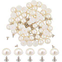 Морская Ракушка 200шт. пластиковые кнопки, полукруглый, цвет морской раковины, 10x5 мм