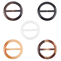 (52) Непрозрачная лаванда 20шт. пряжки-регуляторы из смолы с тремя скользящими фиксаторами, для лямки, обвязочные мешки, аксессуары для одежды, плоско-круглые, разноцветные, 49.5x4 мм, отверстие : 34x15.5 мм