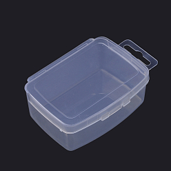 Clear Plastic Bead Storage Containers, Rectangle, Clear, 10.5x7x3.5cm
