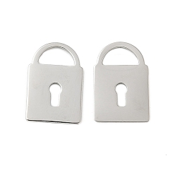 Нержавеющая Сталь Цвет 304 удлинитель цепи из нержавеющей стали, подвески на замок, цвет нержавеющей стали, 11x7x0.5 мм, отверстие : 4.5x2 мм