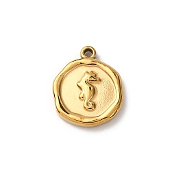 Sea Horse 304 подвески из нержавеющей стали, золотые, морской конек, 16x13x2.5 мм, отверстие : 1.2 мм
