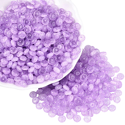 Сливовый 600 шт. Стеклянные бусины, имитация шарики глаза кота, рондель, слива, 6x3 мм, отверстие : 1 мм