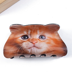 Шоколадный Заколки для волос из ПВХ в форме кошачьих когтей, аксессуары для волос для женщин и девочек, цвет шоколада, 45x87x36 мм