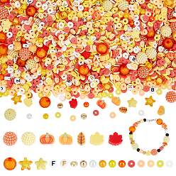 (52) Непрозрачная лаванда Наборы для поиска бусин на осеннюю тематику, с полимерной глиной ручной работы смешанной формы, искусственный жемчуг из АБС-пластика Bayberry, звезды акриловые бусины, CCB пластиковые шарики, разноцветные, 6~12 мм, отверстие : 1~2.2 мм