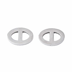 Stainless Steel Color Non-Tarnish 201 Stainless Steel Links Connectors, Oval, Stainless Steel Color, 11x8x1mm, Hole: 3x3.5mm