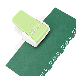 Цветок Мини пластиковый дырокол для скрапбукинга и поделок из бумаги, с фурнитурой из цинкового сплава, бумажные формочек, зеленый газон, цветочный узор, 88x120x51 мм, внутренний диаметр: 17x47 мм