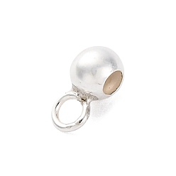 Серебро 925 поручни из стерлингового серебра, круглые, серебряные, 5.5x3x2.5 мм, отверстие : 1.6 мм