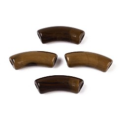 Сиена Акриловые бусины, имитация драгоценных камней, изогнутая трубка, цвет охры, 34.5x13x11 мм, отверстие : 3.5 мм, Около 155 шт / 500 г