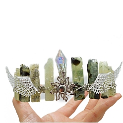 Пренит Натуральные резинки для волос из пренитела, крылья с солнечными коронами-резинками для волос для женщин и девочек, 350x150 мм