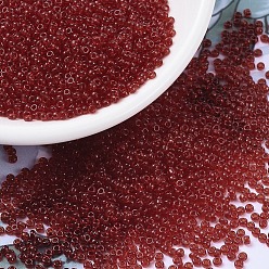 (RR141) Transparent Ruby Миюки круглые бусины рокайль, японский бисер, 11/0, (rr 141) прозрачный рубин, 11/0, 2x1.3 мм, отверстия : 0.8 mm, около 50000 шт / фунт