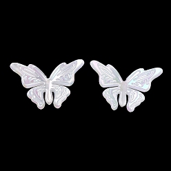 Морская Ракушка Покрытие непрозрачный акриловый имитационный ракушечный бусин, бабочка, цвет морской раковины, 21.5x32.5x8 мм, отверстие : 1.9 мм, Около 500 шт / 500 г