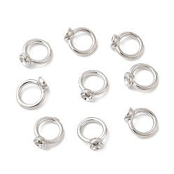 Платина Латунная бусина, для подвесных планок, без кадмия и без свинца, стойки покрытие, долговечный, платина, 8.5x7.5x4 мм, отверстие : 5 мм