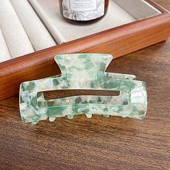 Бирюза Акриловые заколки для волос на когтях, для женщин девушек, прямоугольные, бирюзовые, 47x85 мм