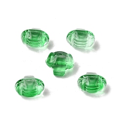 Зеленый лайм Стеклянные бусины, гриб, зеленый лайм, 14.5x17x12 мм, отверстие : 1.2 мм