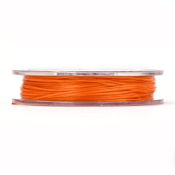 Coral Strong Stretchy Beading Elastic Thread, Flat Elastic Crystal String, Coral, 0.8mm, about 10.93 yards(10m)/roll