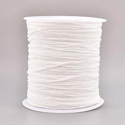 White 1/8 inch Round Nylon Elastic Band for Mouth Cover Ear Loop, Mouth Cover Elastic Cord, DIY Disposable Mouth Cover Material, White, 1/8 inch, 3mm, about 100m/bag(328 Feet/bag)