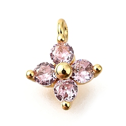 Настоящее золото 18K Латунные микро проложить кубического циркония подвески, без кадмия, без никеля и без свинца, , реальный 18 k позолоченный, 9.5~10x7.5~8x3 мм, отверстие : 1.2 мм