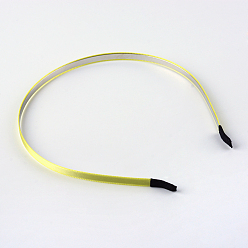 Зелено-Желтый Аксессуары для волос железные полосы волос, с Grosgrain ленты, зеленый желтый, 126.5 мм